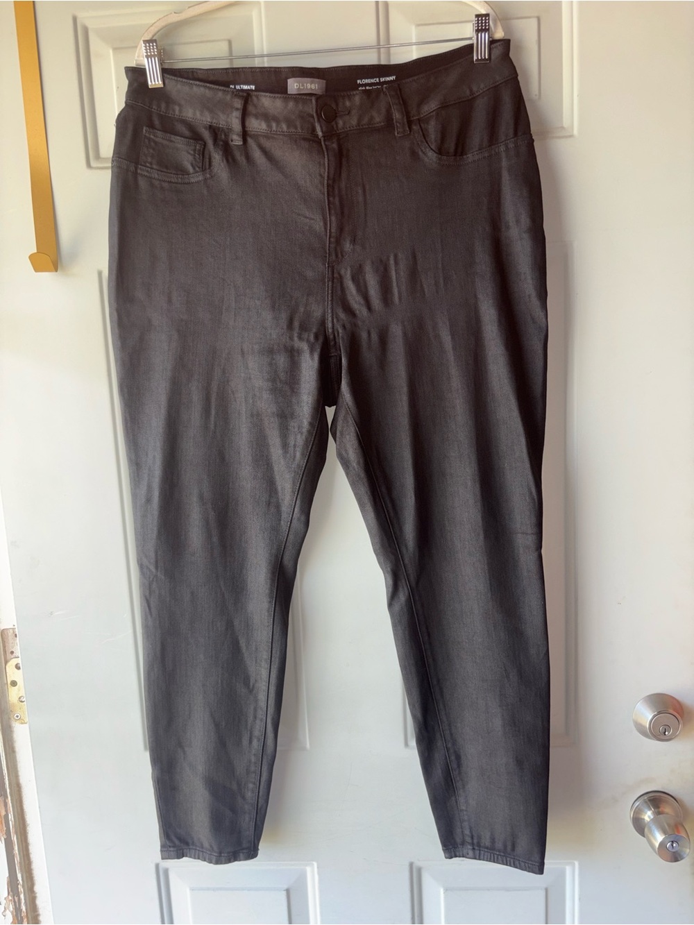 DL1961 black Florence skinny high rise jeans size 18W